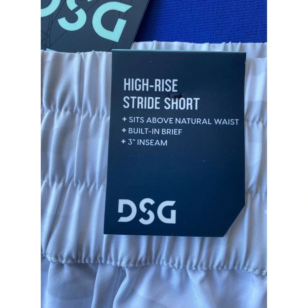 DSG Womens High Rise Stride Short Camo Pure White XL 3 Inch Inseam DAW12327PRTZ